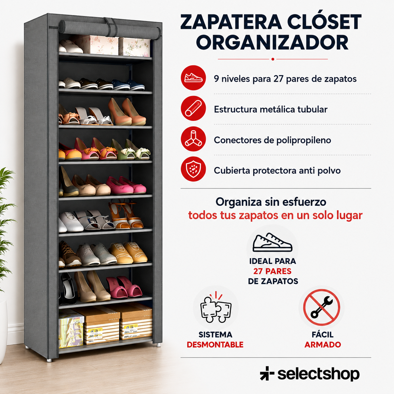 Organizador Vertical Para Calzado