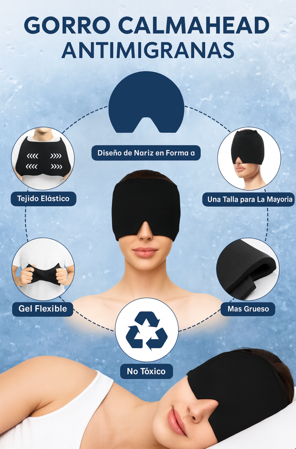 Gorro CalmaHead Antimigraña