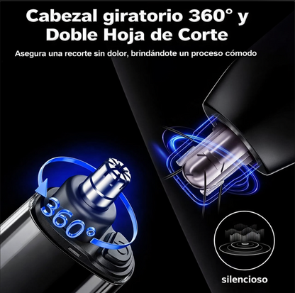 Recortadora de Vello Nasal y Oido + regalo de cargador