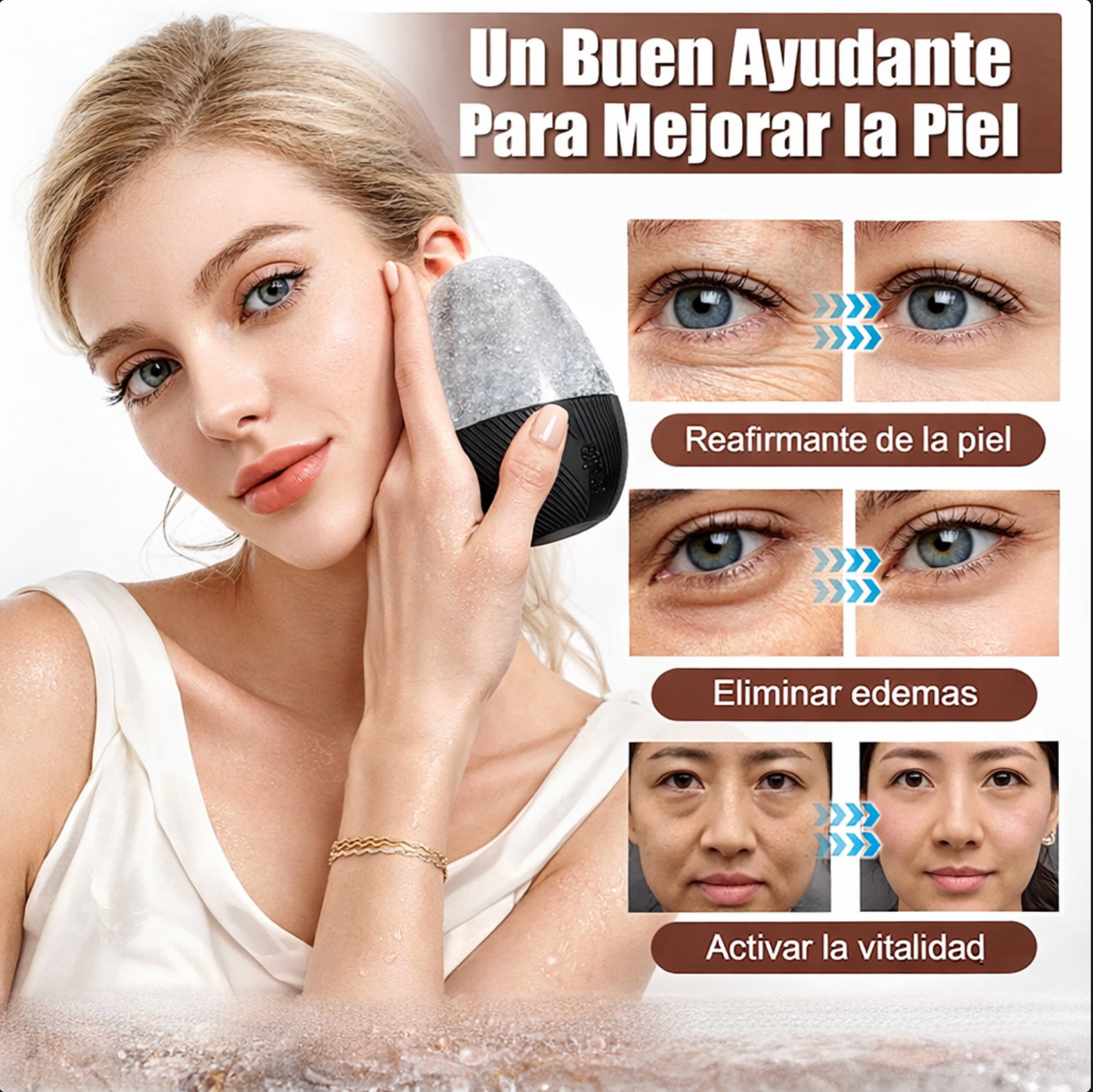 Rodillo de Hielo Facial