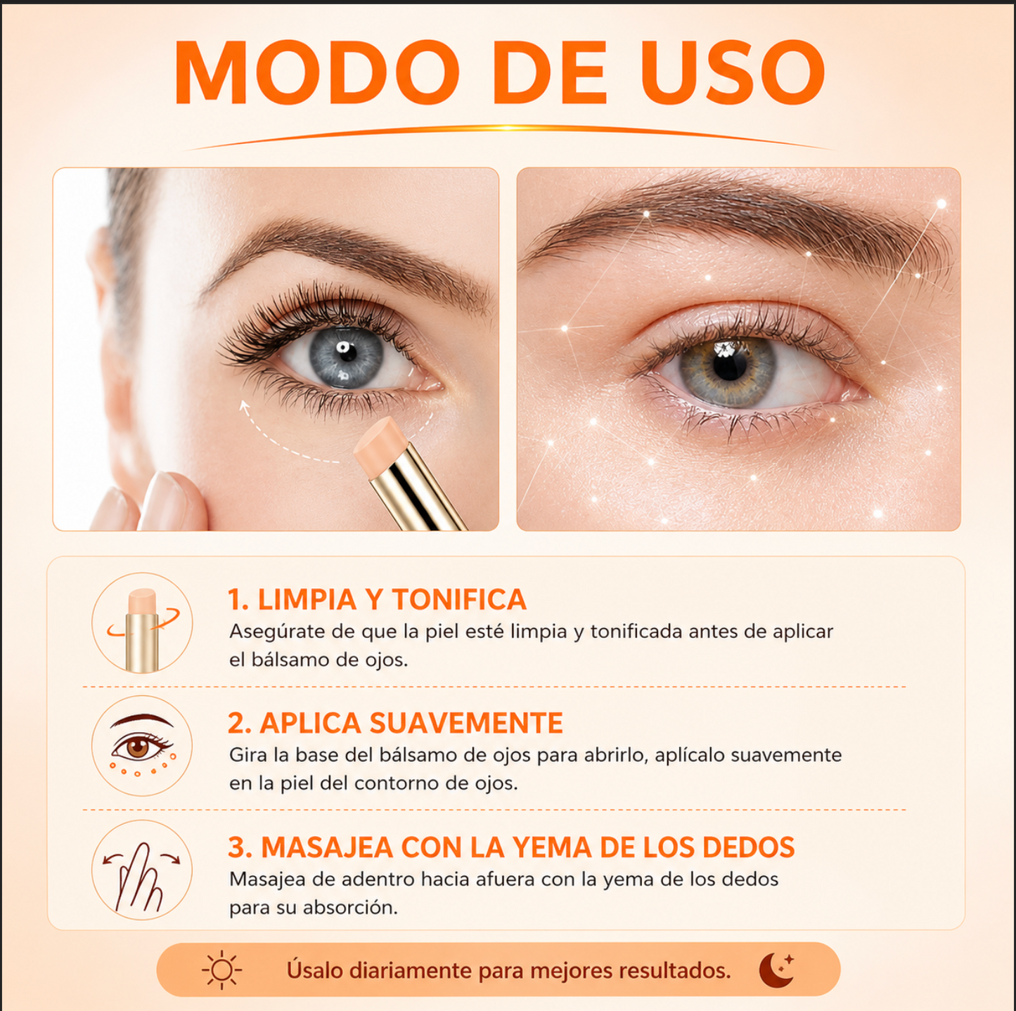 EyeGlow Stick Barra Facial con Colageno