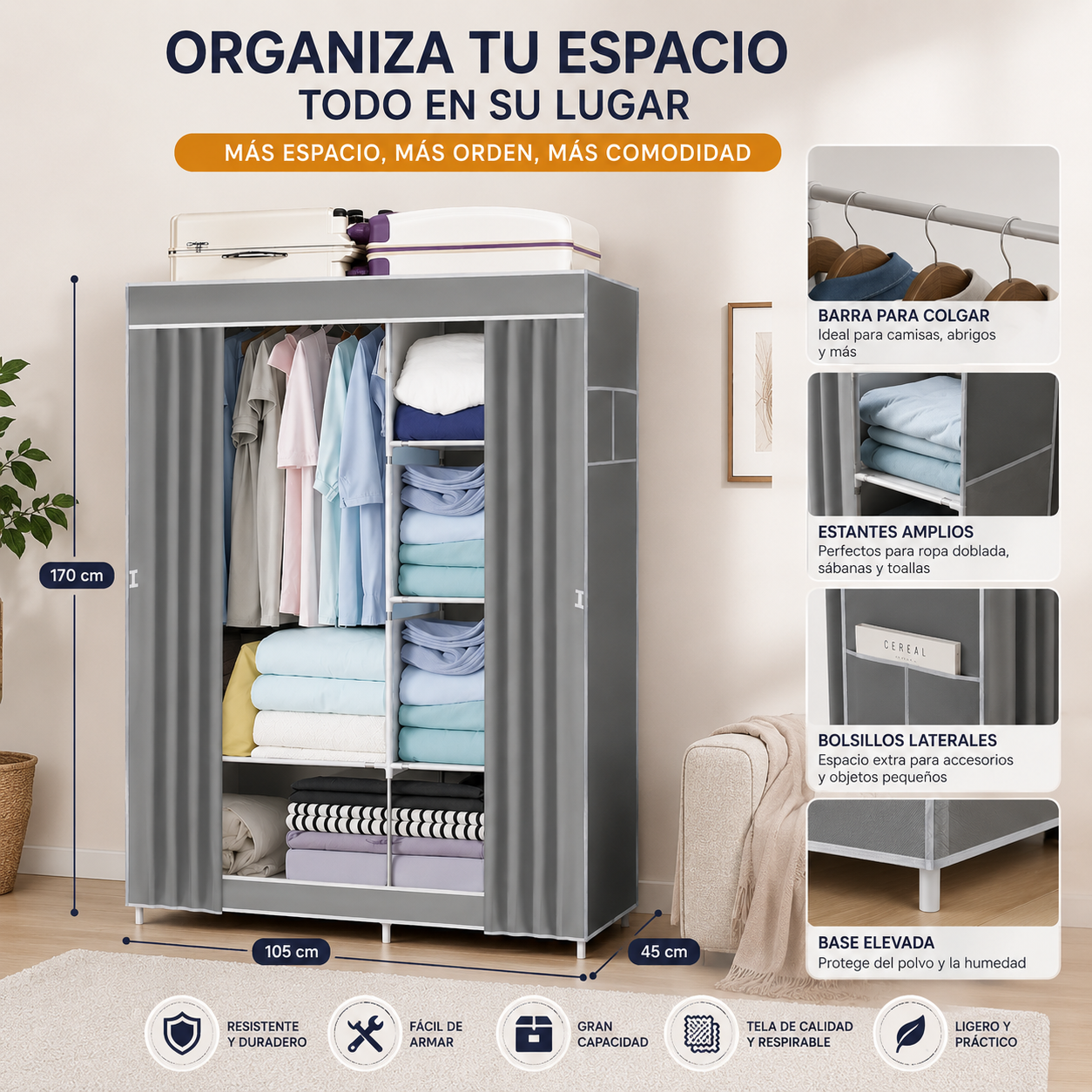 Organizador de Ropa Portátil