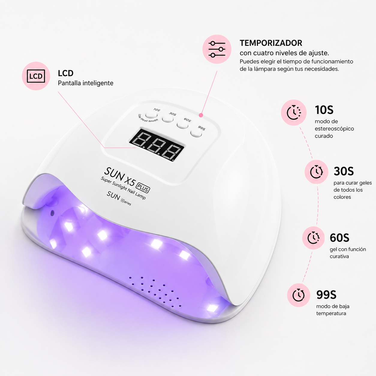 Lampara UV/LED Profesional Para Uñas