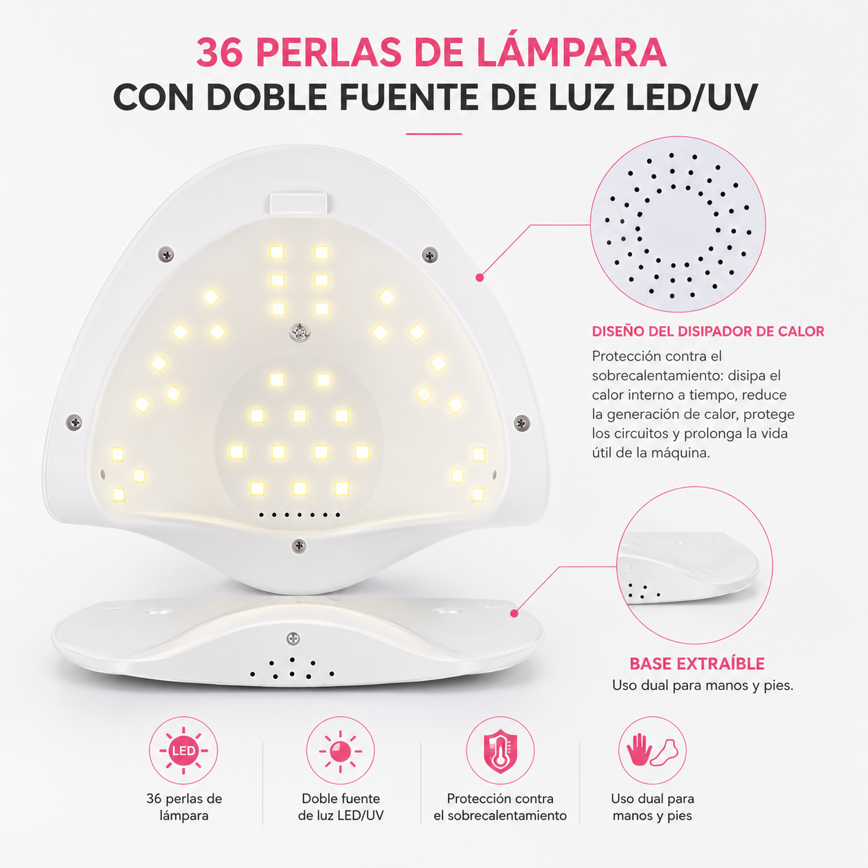 Lampara UV/LED Profesional Para Uñas