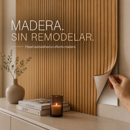 Papel Madera Autoadhesivo