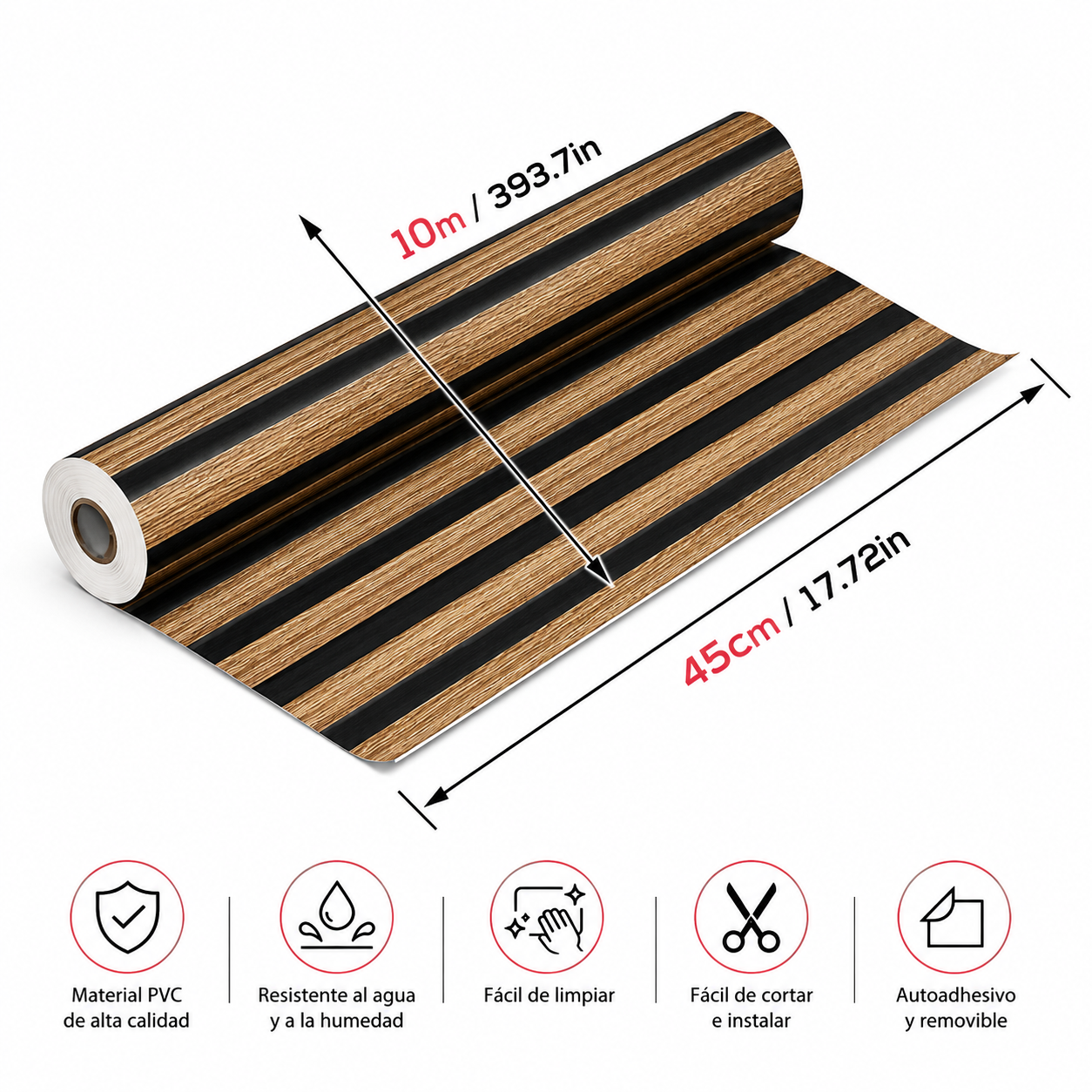 Papel Madera Autoadhesivo