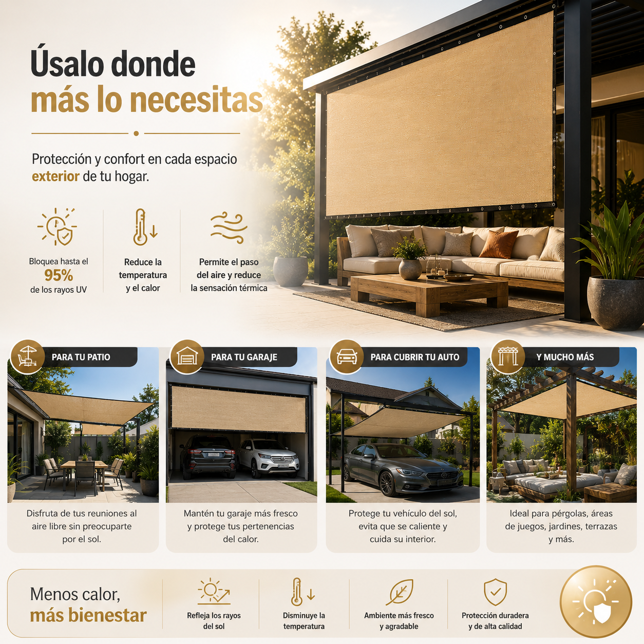 Malla Sombra de Jardin