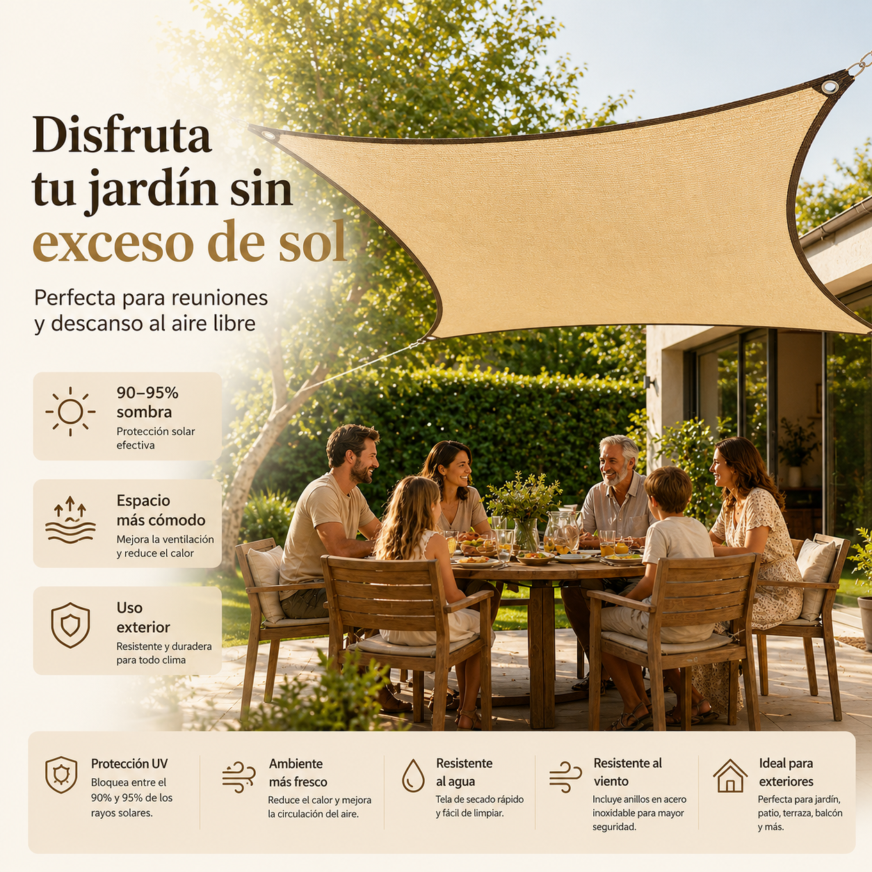 Malla Sombra de Jardin