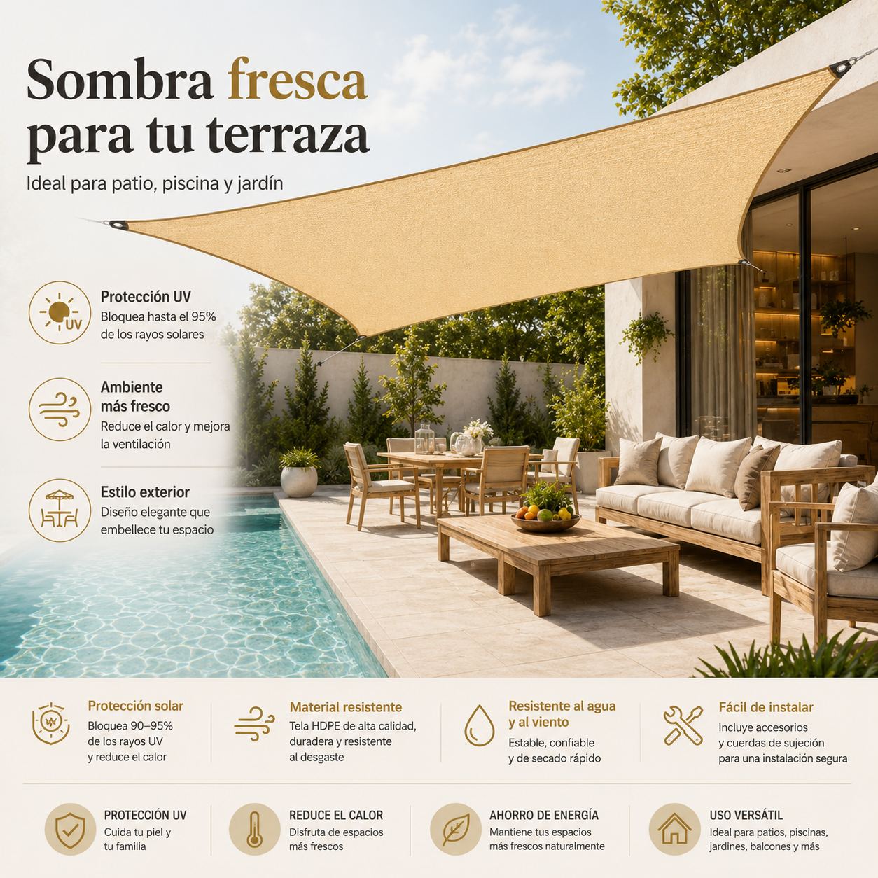Malla Sombra de Jardin