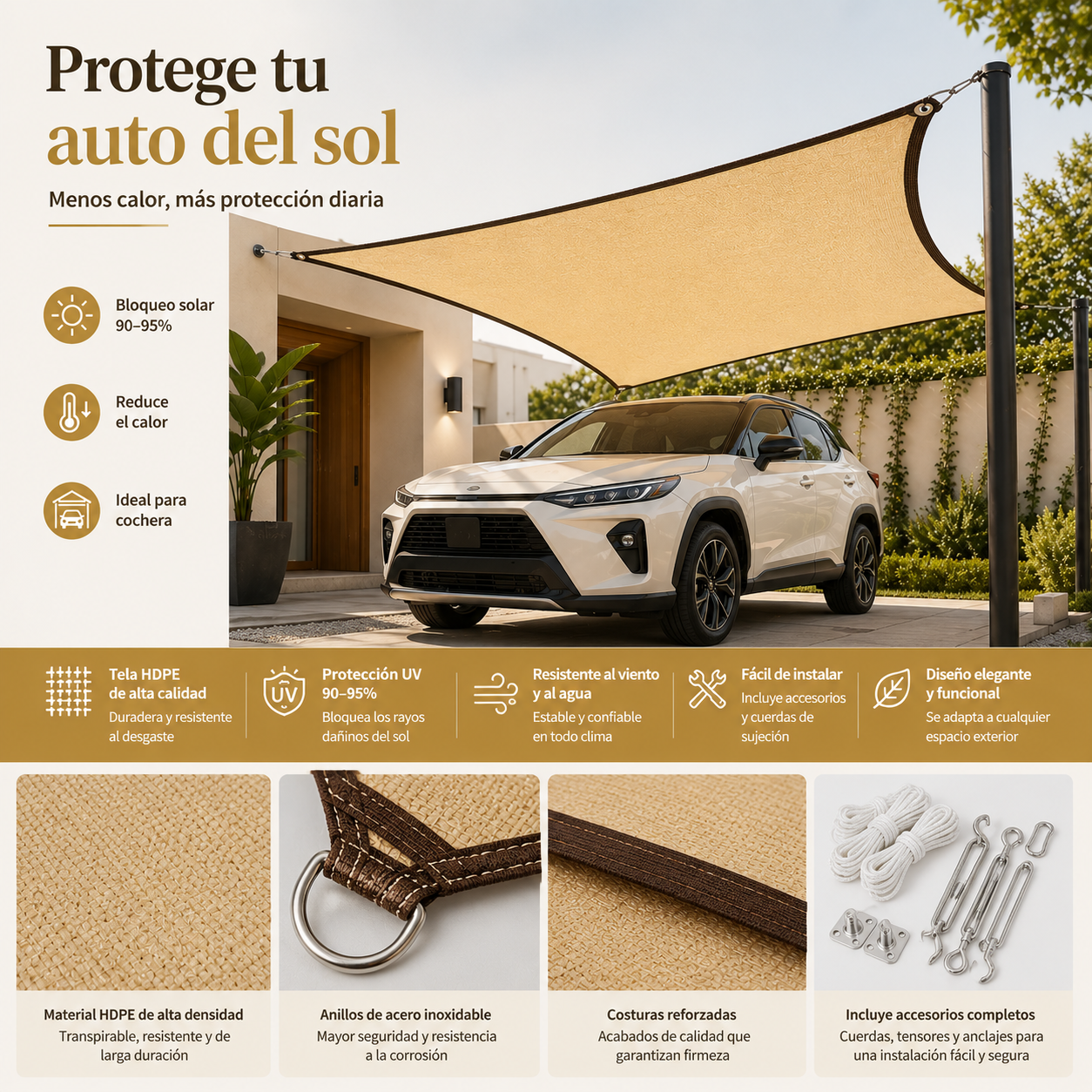 Malla Sombra de Jardin