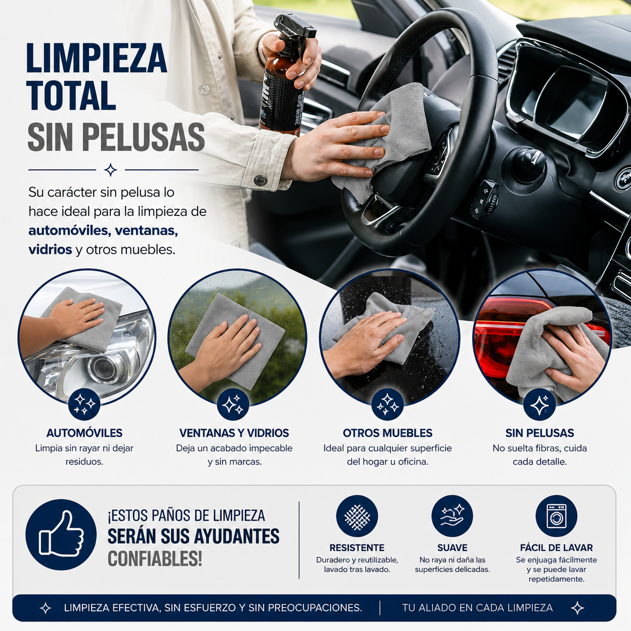 Rollo de Toallas de Microfibra Pro