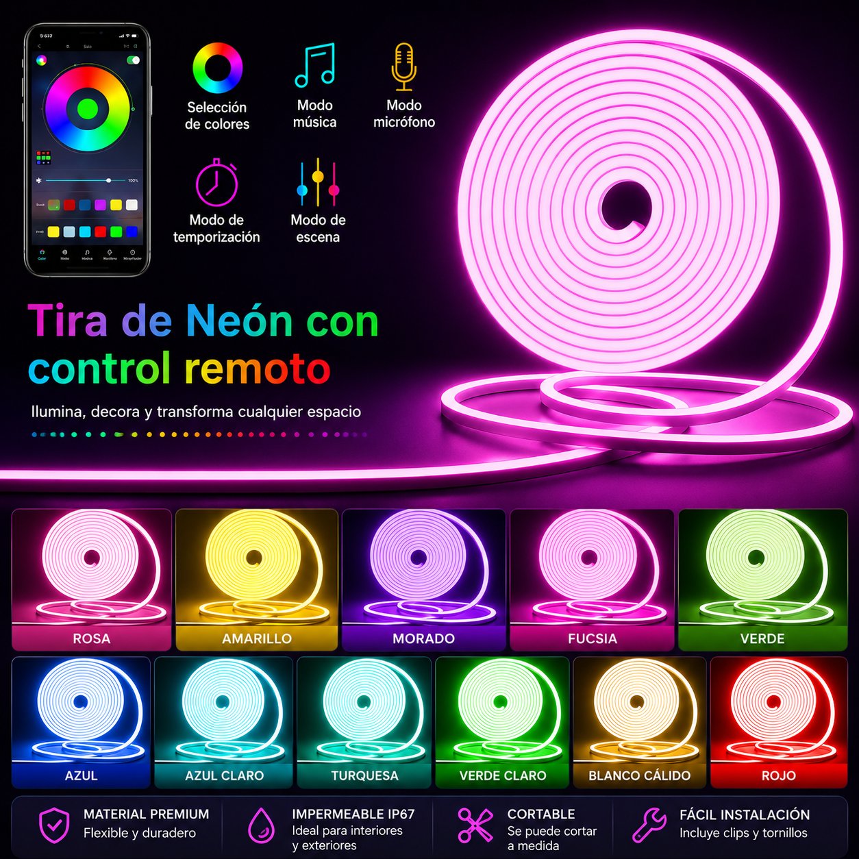 Tiras de Luces Led 5m